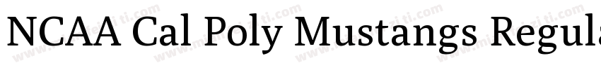 NCAA Cal Poly Mustangs Regular字体转换